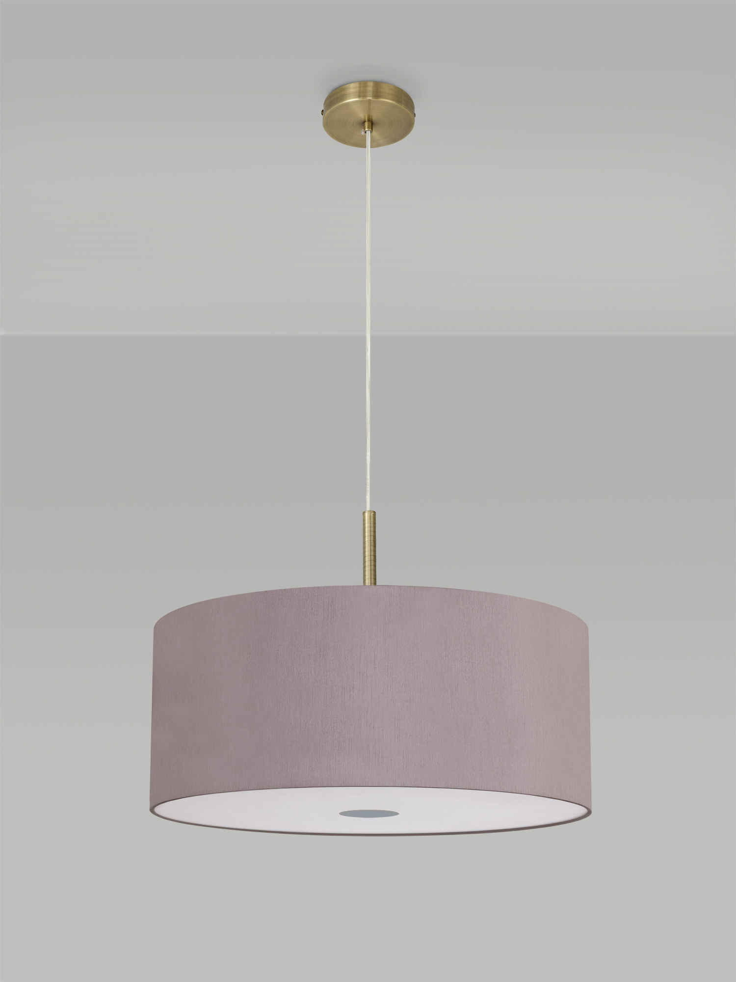 Baymont 60cm 5 Light Pendant Antique Brass; Taupe/Halo Gold; Frosted Diffuser DK0519  Deco Baymont AB TA